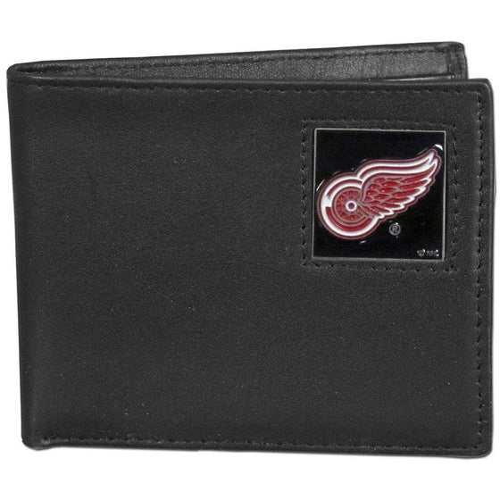 Detroit Red Wings�� Leather Bi-fold Wallet Packaged in Gift Box (SSKG) - 757 Sports Collectibles