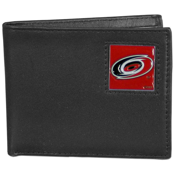 Carolina Hurricanes�� Leather Bi-fold Wallet Packaged in Gift Box (SSKG) - 757 Sports Collectibles