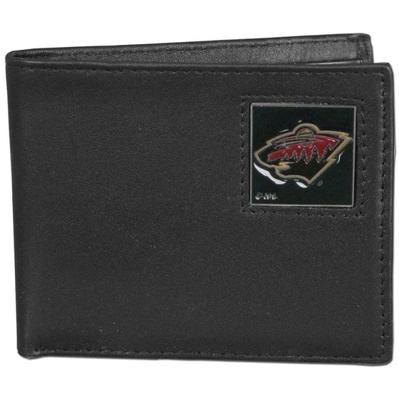 Minnesota Wild�� Leather Bi-fold Wallet (SSKG) - 757 Sports Collectibles