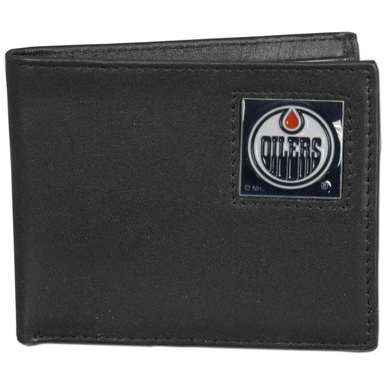 Edmonton Oilers�� Leather Bi-fold Wallet (SSKG) - 757 Sports Collectibles