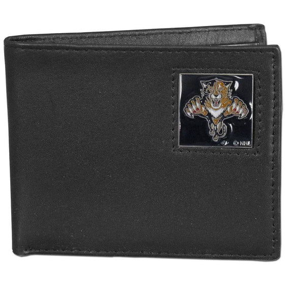 Florida Panthers�� Leather Bi-fold Wallet Packaged in Gift Box (SSKG) - 757 Sports Collectibles