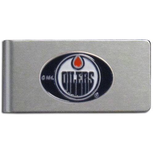 Edmonton Oilers�� Brushed Metal Money Clip (SSKG) - 757 Sports Collectibles