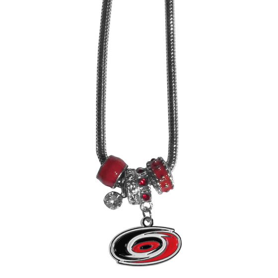 Carolina Hurricanes�� Euro Bead Necklace (SSKG) - 757 Sports Collectibles