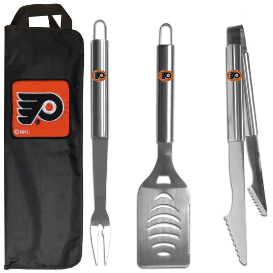 Philadelphia Flyers�� 3 pc Stainless Steel BBQ Set with Bag (SSKG) - 757 Sports Collectibles