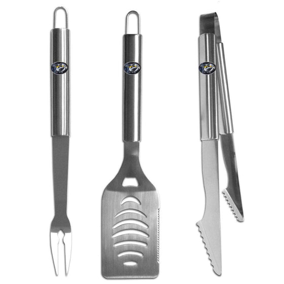 Nashville Predators�� 3 pc Stainless Steel BBQ Set (SSKG) - 757 Sports Collectibles