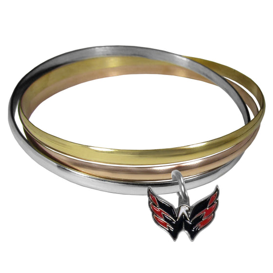 Washington Capitals Tri-color Bangle Bracelet