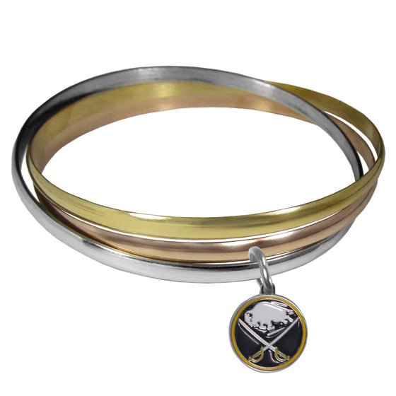 Buffalo Sabres Tri-color Bangle Bracelet