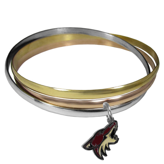 Arizona Coyotes Tri-color Bangle Bracelet