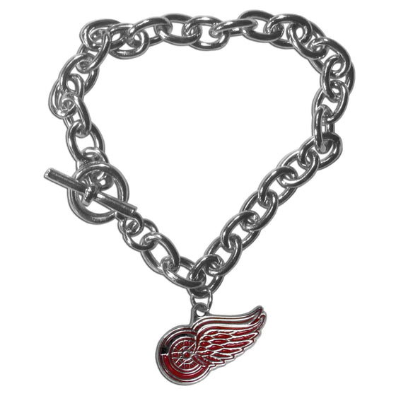 Detroit Red Wings�� Charm Chain Bracelet (SSKG) - 757 Sports Collectibles