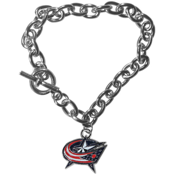 Columbus Blue Jackets�� Charm Chain Bracelet (SSKG) - 757 Sports Collectibles