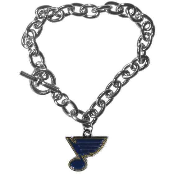 St. Louis Blues�� Charm Chain Bracelet (SSKG) - 757 Sports Collectibles