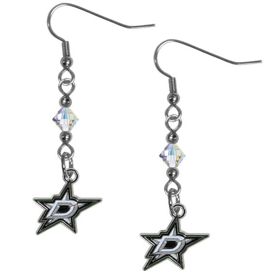 Dallas Stars��� Crystal Dangle Earrings (SSKG) - 757 Sports Collectibles