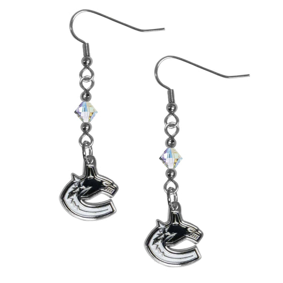 Vancouver Canucks�� Crystal Dangle Earrings (SSKG) - 757 Sports Collectibles