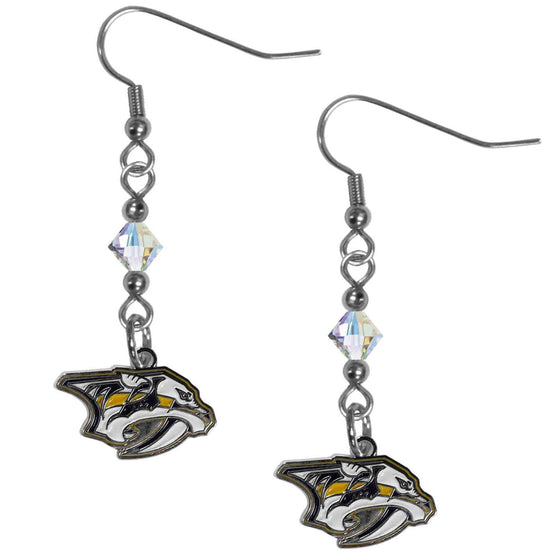 Nashville Predators�� Crystal Dangle Earrings (SSKG) - 757 Sports Collectibles