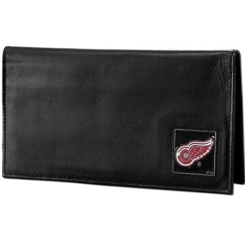 Detroit Red Wings�� Deluxe Leather Checkbook Cover (SSKG) - 757 Sports Collectibles