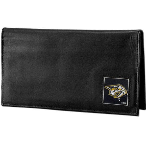 Nashville Predators�� Deluxe Leather Checkbook Cover (SSKG) - 757 Sports Collectibles