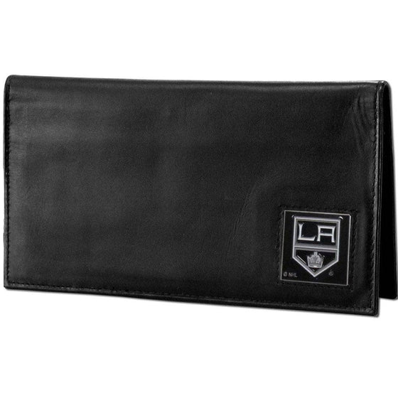 Los Angeles Kings�� Deluxe Leather Checkbook Cover (SSKG) - 757 Sports Collectibles