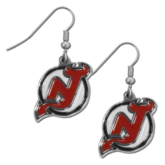 New Jersey Devils�� Chrome Dangle Earrings (SSKG) - 757 Sports Collectibles