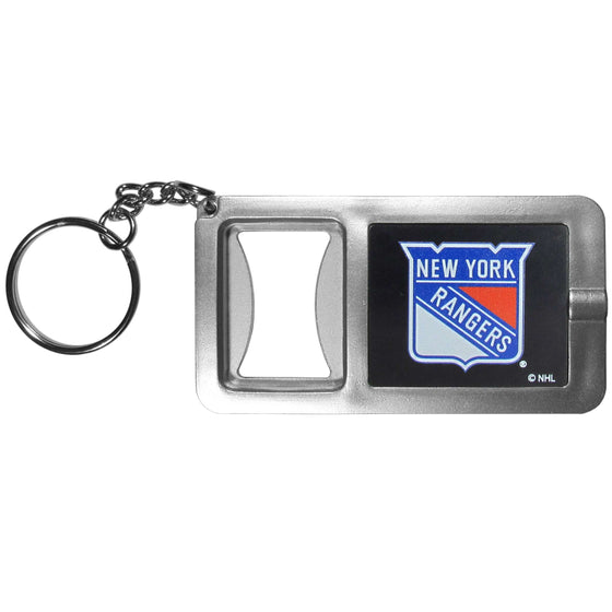 New York Rangers�� Flashlight Key Chain with Bottle Opener (SSKG) - 757 Sports Collectibles