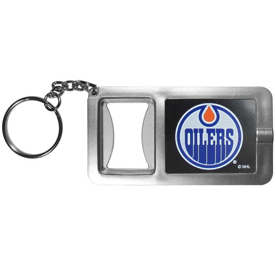 Edmonton Oilers�� Flashlight Key Chain with Bottle Opener (SSKG) - 757 Sports Collectibles