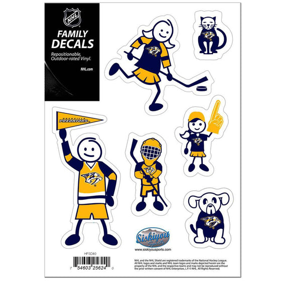 Nashville Predators�� Family Decal Set Small (SSKG) - 757 Sports Collectibles