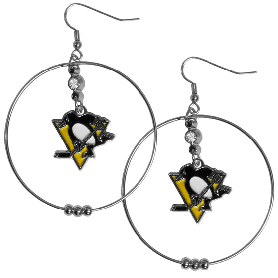 Pittsburgh Penguins�� 2 Inch Hoop Earrings (SSKG) - 757 Sports Collectibles