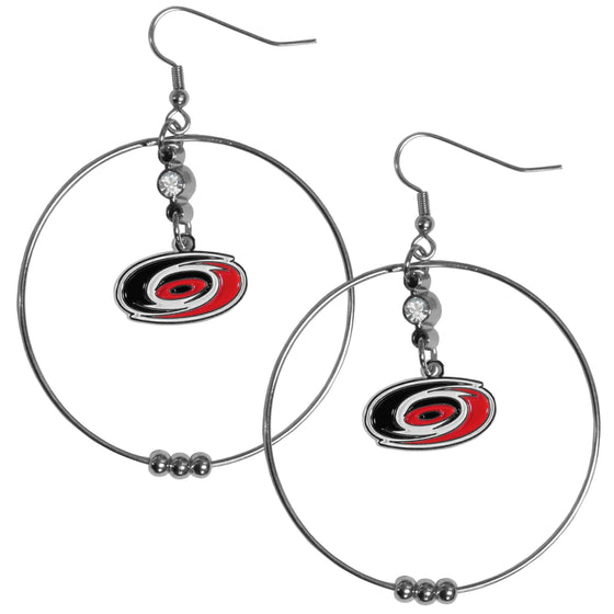 Carolina Hurricanes�� 2 Inch Hoop Earrings (SSKG) - 757 Sports Collectibles