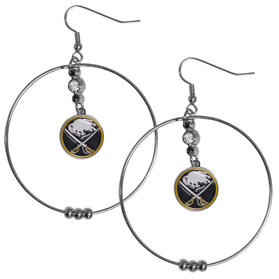 Buffalo Sabres�� 2 Inch Hoop Earrings (SSKG) - 757 Sports Collectibles