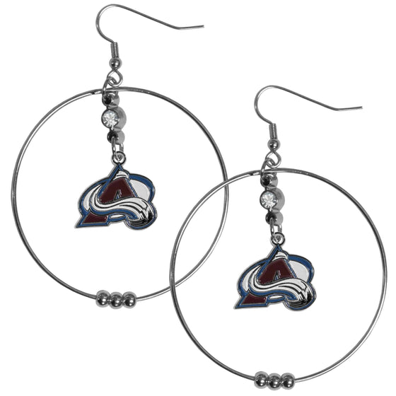 Colorado Avalanche�� 2 Inch Hoop Earrings (SSKG) - 757 Sports Collectibles