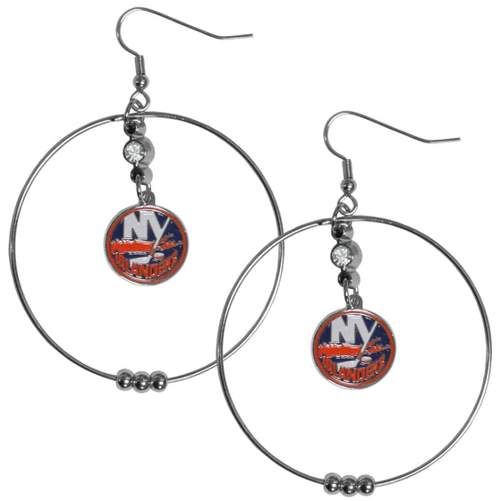 New York Islanders�� 2 Inch Hoop Earrings (SSKG) - 757 Sports Collectibles