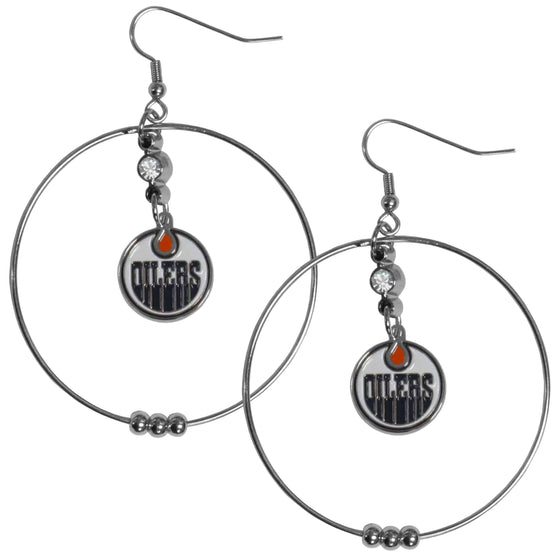 Edmonton Oilers�� 2 Inch Hoop Earrings (SSKG) - 757 Sports Collectibles