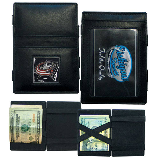 Columbus Blue Jackets�� Leather Jacob's Ladder Wallet (SSKG) - 757 Sports Collectibles