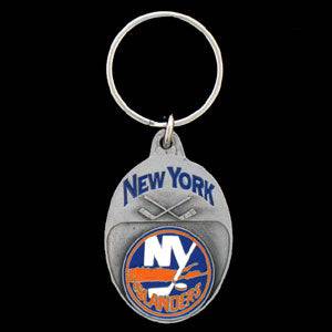 New York Islanders�� Carved Metal Key Chain (SSKG) - 757 Sports Collectibles