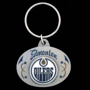 Edmonton Oilers�� Carved Metal Key Chain (SSKG) - 757 Sports Collectibles