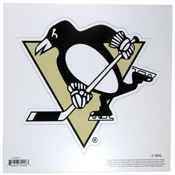 NHL Pittsburgh Penguins Indoor/Outdoor Perfect Cut 8 inch Logo Magnet - 757 Sports Collectibles