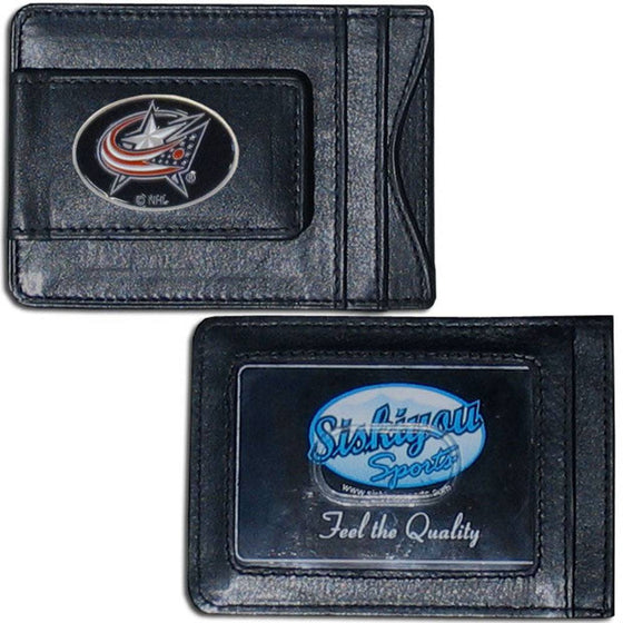 Columbus Blue Jackets�� Leather Cash & Cardholder (SSKG) - 757 Sports Collectibles