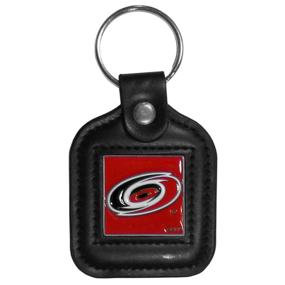 Carolina Hurricanes�� Square Leatherette Key Chain (SSKG) - 757 Sports Collectibles