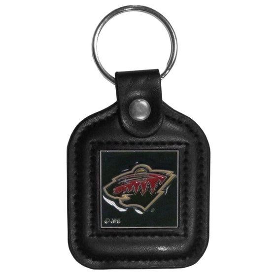 Minnesota Wild�� Square Leatherette Key Chain (SSKG) - 757 Sports Collectibles