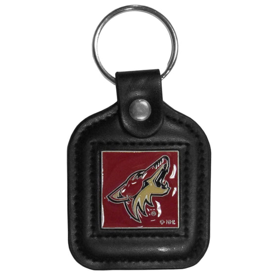 Arizona Coyotes�� Square Leatherette Key Chain (SSKG) - 757 Sports Collectibles