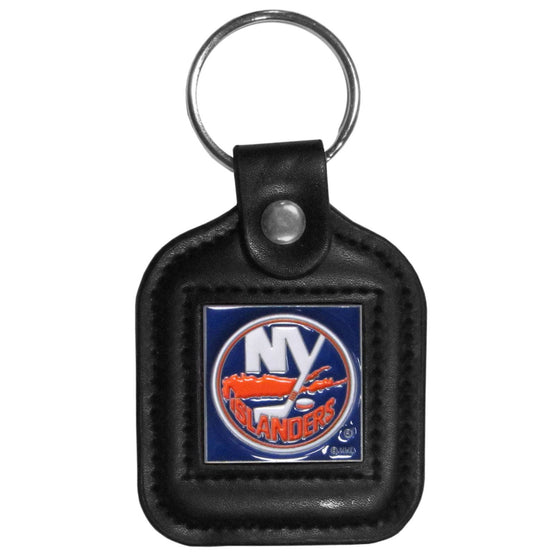 New York Islanders�� Square Leatherette Key Chain (SSKG) - 757 Sports Collectibles