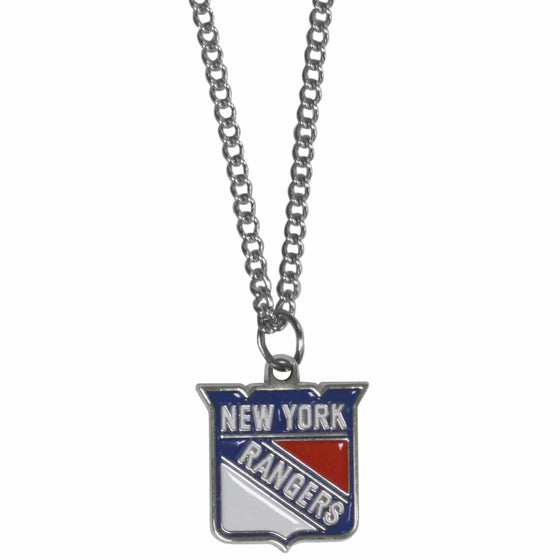 New York Rangers�� Chain Necklace with Small Charm (SSKG) - 757 Sports Collectibles