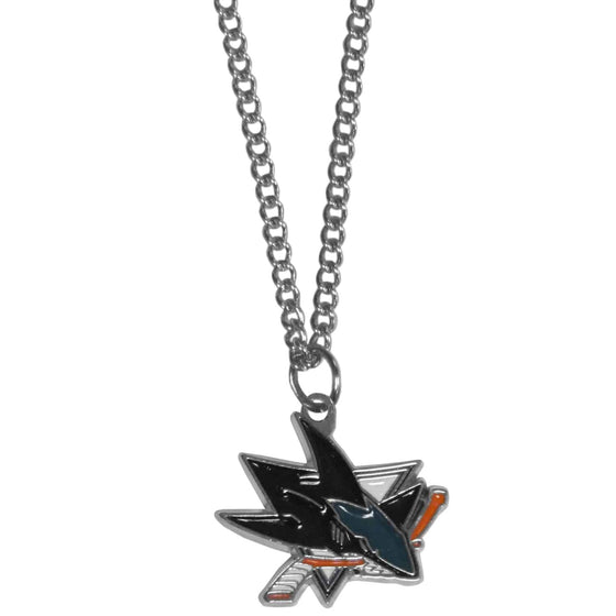 San Jose Sharks�� Chain Necklace with Small Charm (SSKG) - 757 Sports Collectibles