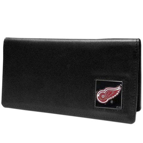 Detroit Red Wings�� Leather Checkbook Cover (SSKG) - 757 Sports Collectibles