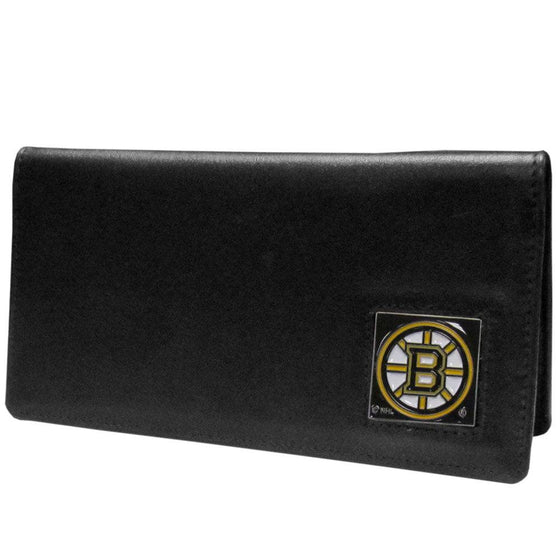 Boston Bruins�� Leather Checkbook Cover (SSKG) - 757 Sports Collectibles