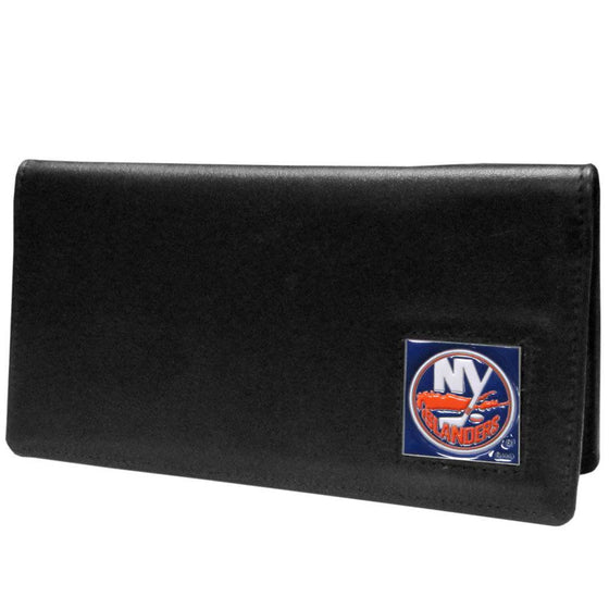 New York Islanders�� Leather Checkbook Cover (SSKG) - 757 Sports Collectibles