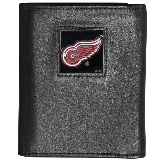 Detroit Red Wings�� Deluxe Leather Tri-fold Wallet Packaged in Gift Box (SSKG) - 757 Sports Collectibles