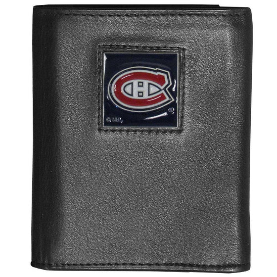 Montreal Canadiens�� Deluxe Leather Tri-fold Wallet Packaged in Gift Box (SSKG) - 757 Sports Collectibles