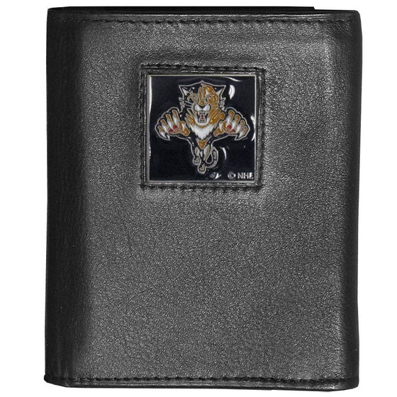 Florida Panthers�� Deluxe Leather Tri-fold Wallet Packaged in Gift Box (SSKG) - 757 Sports Collectibles