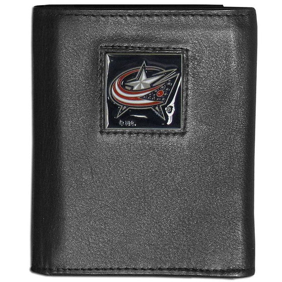 Columbus Blue Jackets�� Leather Tri-fold Wallet (SSKG) - 757 Sports Collectibles