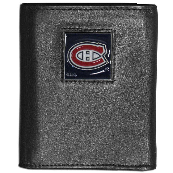 Montreal Canadiens�� Leather Tri-fold Wallet (SSKG) - 757 Sports Collectibles